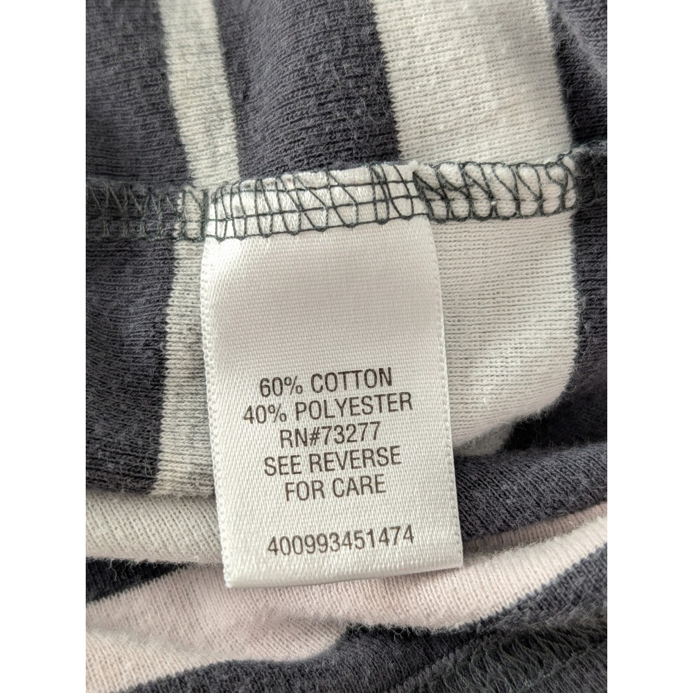 Croft & Barrow Womens 2X Striped 3/4 Sleeve Notched V-Neck Knit Top Grey Pink - Picture 11 of 11
